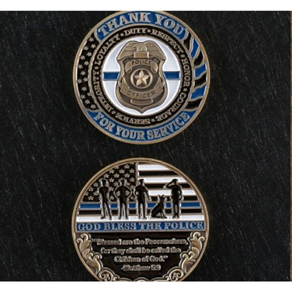 Police Thank You For Your Service Coin - Picture 3 of 5